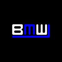 Diseño creativo del logotipo de la letra bmw con gráfico vectorial, logotipo simple y moderno de bmw. vector