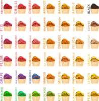 varios dulces sabrosos helados naturales png