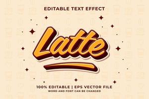 Editable text effect - Time For Coffee 3d Cartoon template style premium vector