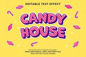 efecto de texto editable - vector premium de estilo de plantilla de dibujos animados de dulces dulces