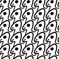 seamless pattern of monster cartoon vector