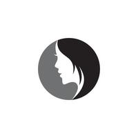 Woman face silhouette vector