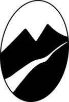 pixel art of mountain logo vector