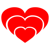 Creative Red Heart Symbol on Transparent Background png