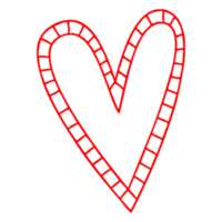 Heart Shape Outline on Transparent Background png