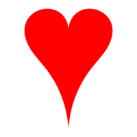 símbolo de corazón rojo sobre fondo transparente png