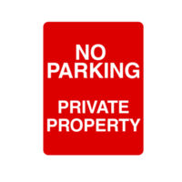 Restricted Private Property Sign on Transparent Background png