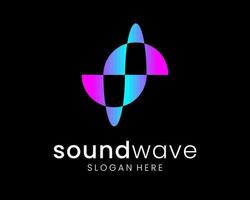 Abstract Soundwave Waveform Frequency Pulse Signal Spectrum with Letter S Modern Vector Logo Design