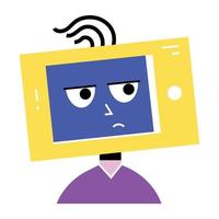Trendy Mobile User vector