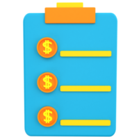 3D business target checklist icon png