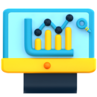 3d tenere sotto controllo e grafico dati analista png