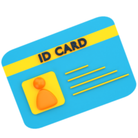 3d dipendente id carta png