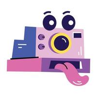 Trendy Instant Camera vector