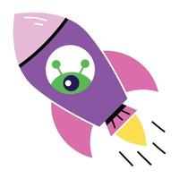 Trendy Rocket Concepts vector