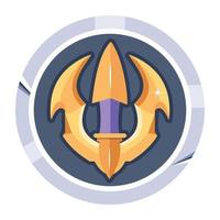 Trendy Round Shield vector