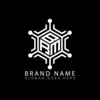 BRM creative technology monogram initials letter logo concept. BRM Unique modern flat abstract vector polygon letter logo design.