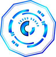 Tech circle technology network digital science icon element graphic design illustration png