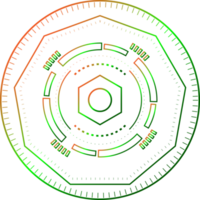 Tech cerchio tecnologia Rete digitale scienza icona elemento grafico design illustrazione png