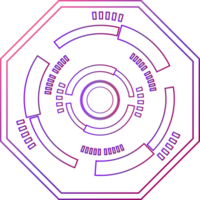 círculo de tecnologia rede de tecnologia digital ciência elemento ícone design gráfico ilustração png