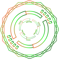 Tech cerchio tecnologia Rete digitale scienza icona elemento grafico design illustrazione png