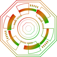 Tech cerchio tecnologia Rete digitale scienza icona elemento grafico design illustrazione png