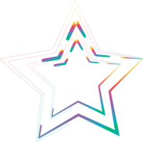 étoile fantaisie lignes art icône célébration rougeoyant élégance décoratif cadre fond modèle illustration png