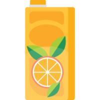 frutas, caja de jugo de naranja, icono de diseño plano png