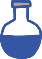 Flask for chemical experiments, mixing elements. png