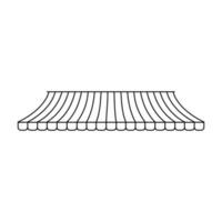Stripe awning icon vector. Showcase canopy illustration sign. Awning symbol or logo. vector