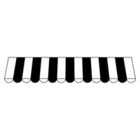 Stripe awning icon vector. Showcase canopy illustration sign. Awning symbol or logo. vector