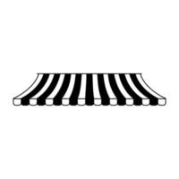 Stripe awning icon vector. Showcase canopy illustration sign. Awning symbol or logo. vector