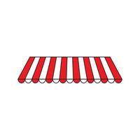 Stripe awning icon vector. Showcase canopy illustration sign. Awning symbol or logo. vector