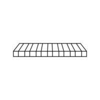 Stripe awning icon vector. Showcase canopy illustration sign. Awning symbol or logo. vector