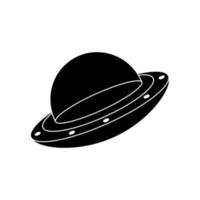Ufo icon vector. Flying saucer illustration sign. Alien symbol or logo. vector