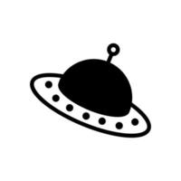 Ufo icon vector. Flying saucer illustration sign. Alien symbol or logo. vector