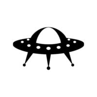 Ufo icon vector. Flying saucer illustration sign. Alien symbol or logo. vector