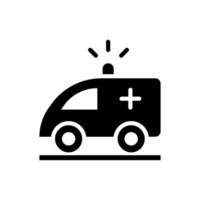 Ambulance icon vector. First aid illustration sign. Resuscitation symbol. Doctor logo. vector