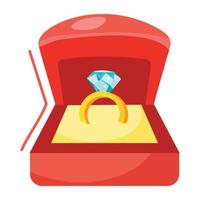 Trendy Engagement Ring vector