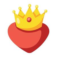 Trendy Royal Heart vector