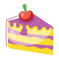 Trendy Cake Slice vector
