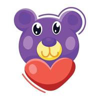 Trendy Teddy Bear vector