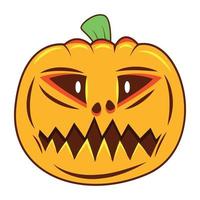 Trendy Spooky Pumpkin vector