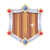 Trendy Medieval Shield vector