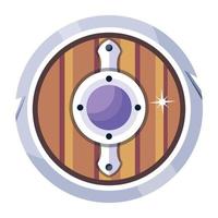 Trendy Wooden Shield vector