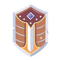 Trendy Ancient Shield vector