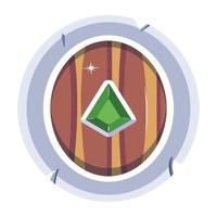 Trendy Round Shield vector