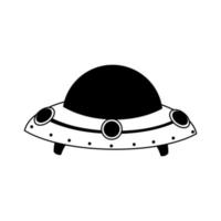 vector de icono de OVNI. signo de ilustración de platillo volador. símbolo o logotipo alienígena.