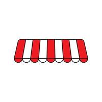 Stripe awning icon vector. Showcase canopy illustration sign. Awning symbol or logo. vector