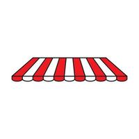 Stripe awning icon vector. Showcase canopy illustration sign. Awning symbol or logo. vector