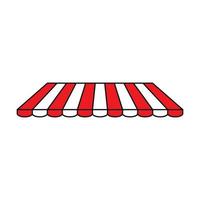 Stripe awning icon vector. Showcase canopy illustration sign. Awning symbol or logo. vector